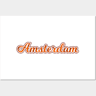 Amsterdam - Orange Logo Posters and Art